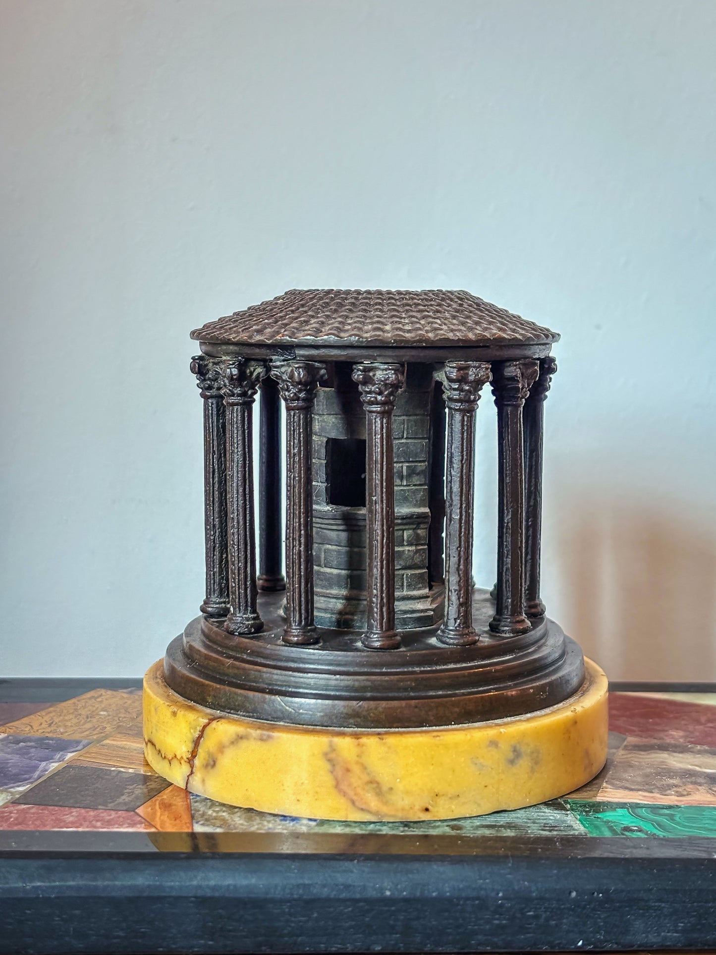 19th Century Grand Tour Bronze Temple of Hercules Victor