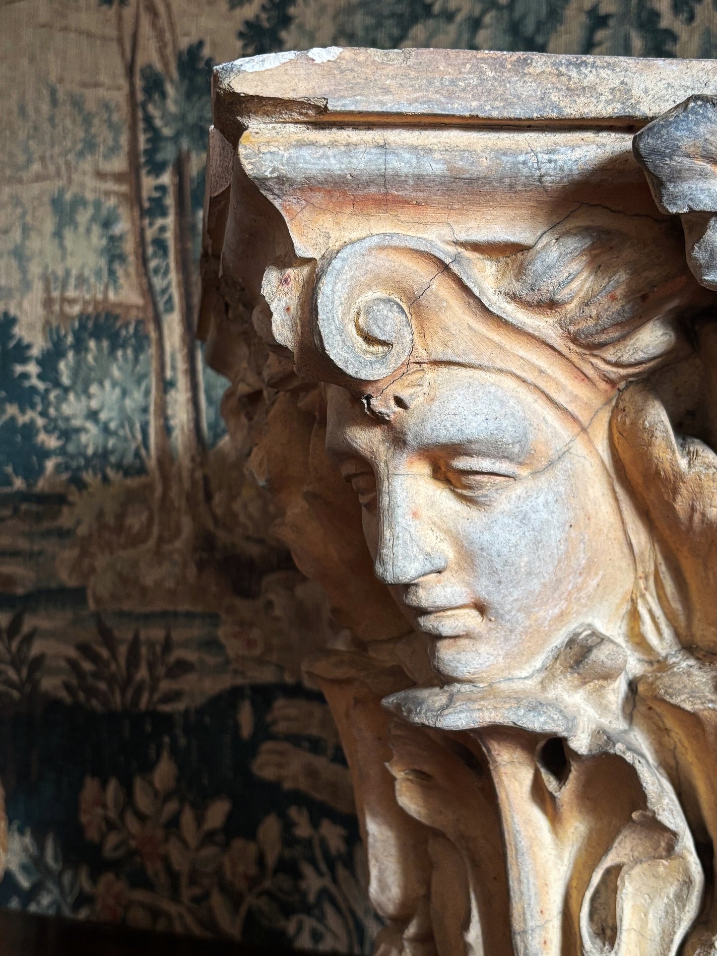 Important Gothic Stone Capital c1820