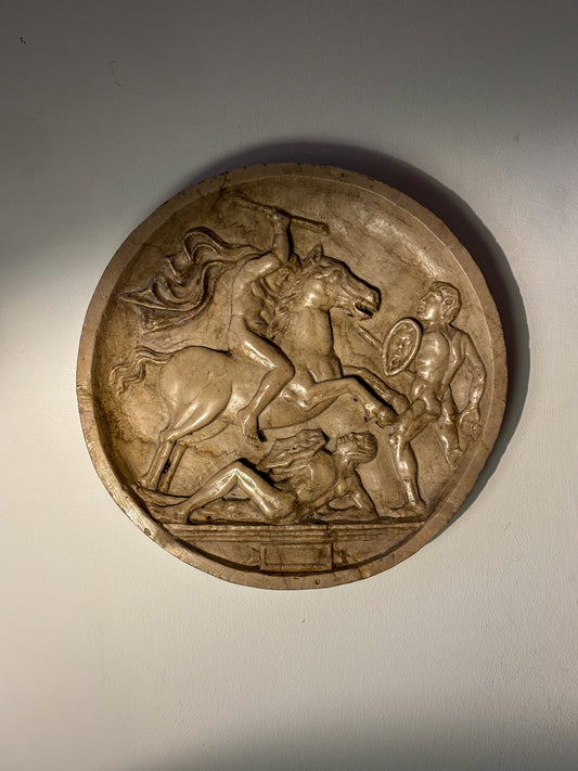 Italian Grand Tour Marble Relief Tondo after Gasparo Cairano