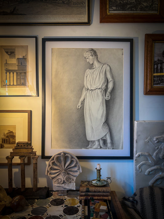 Cast drawing after the Capitoline Antinous
