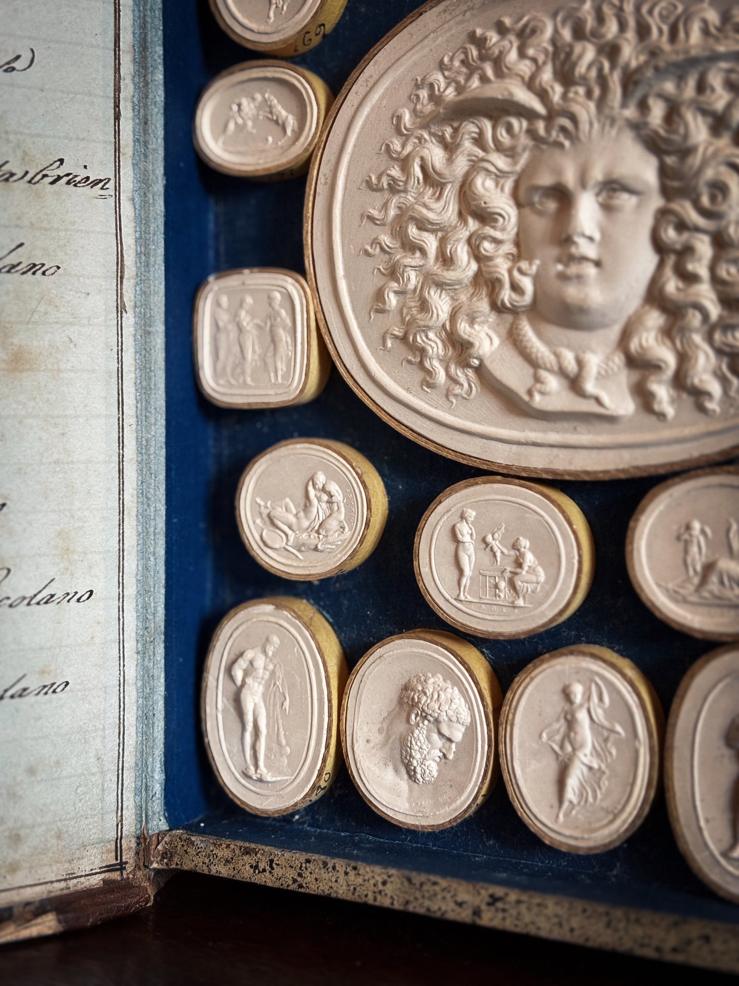 Grand Tour Book Intaglio Cameo of Classical Subjects Pietro Paoletti (1801–1847)