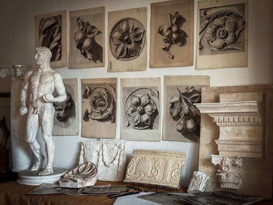 A Set of Nine Cast Drawings After D. Brucciani & Co. Models (1906)