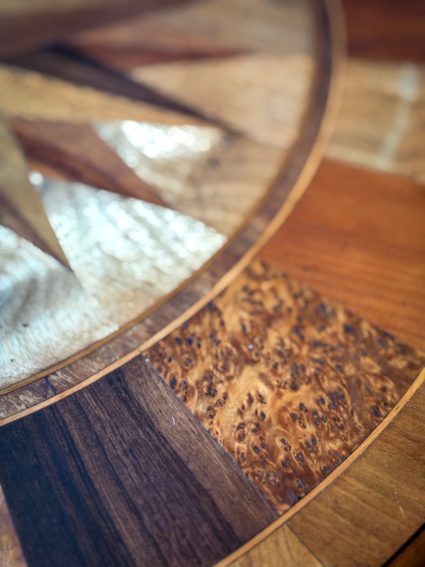 Fine Continental Specimen Wood Marquetry Tripod Table c1820s