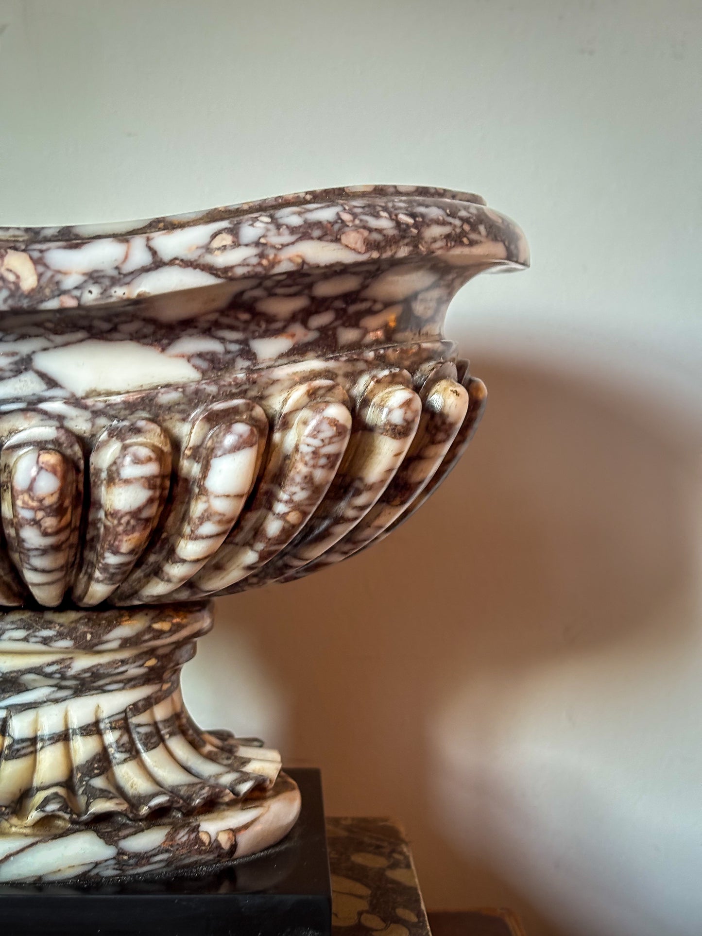 An Important Grand Tour Urn in Breccia di Sciro Marble
