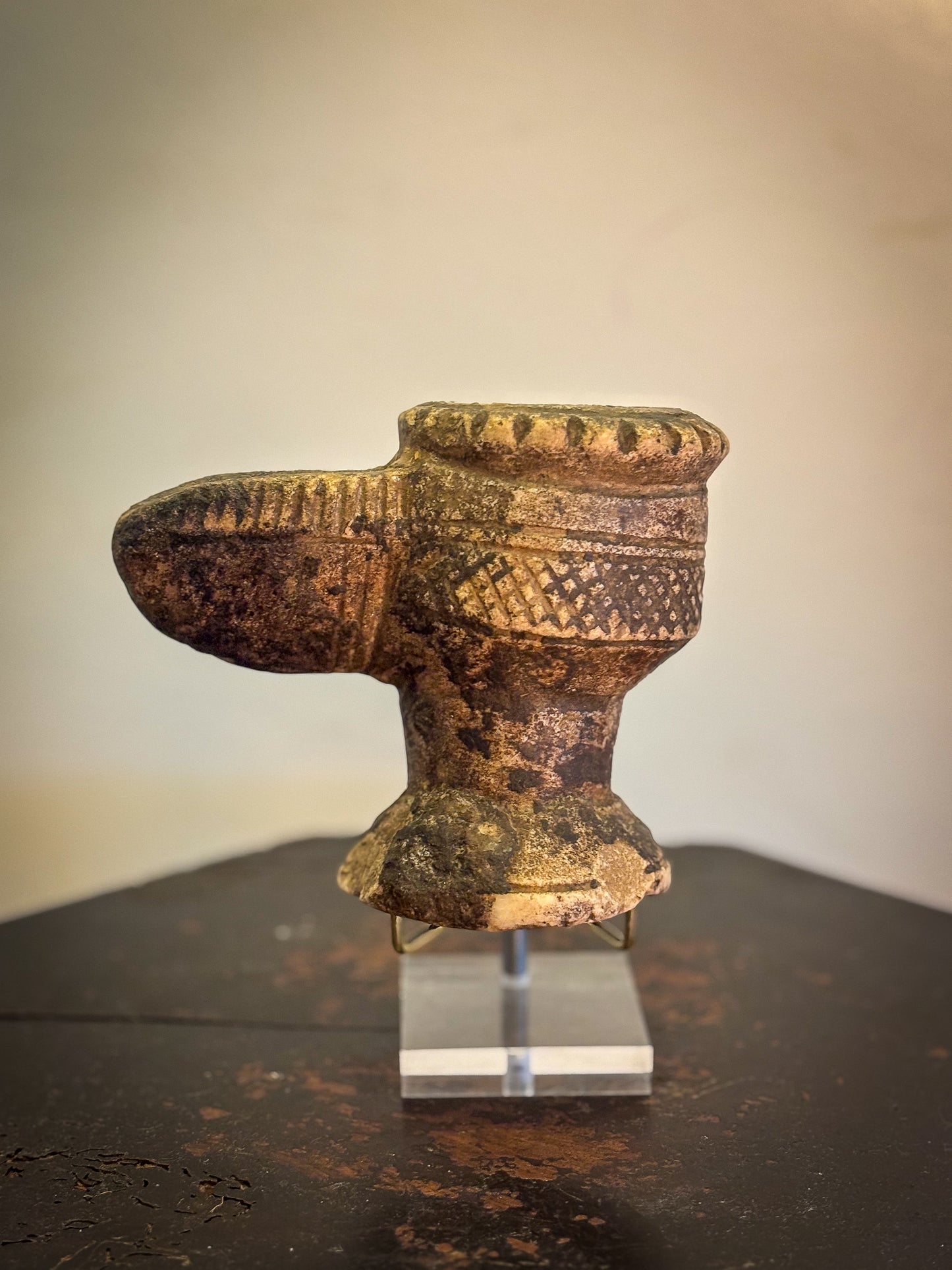 Medieval Islamic Steatite Oil Lamp c1300-1400