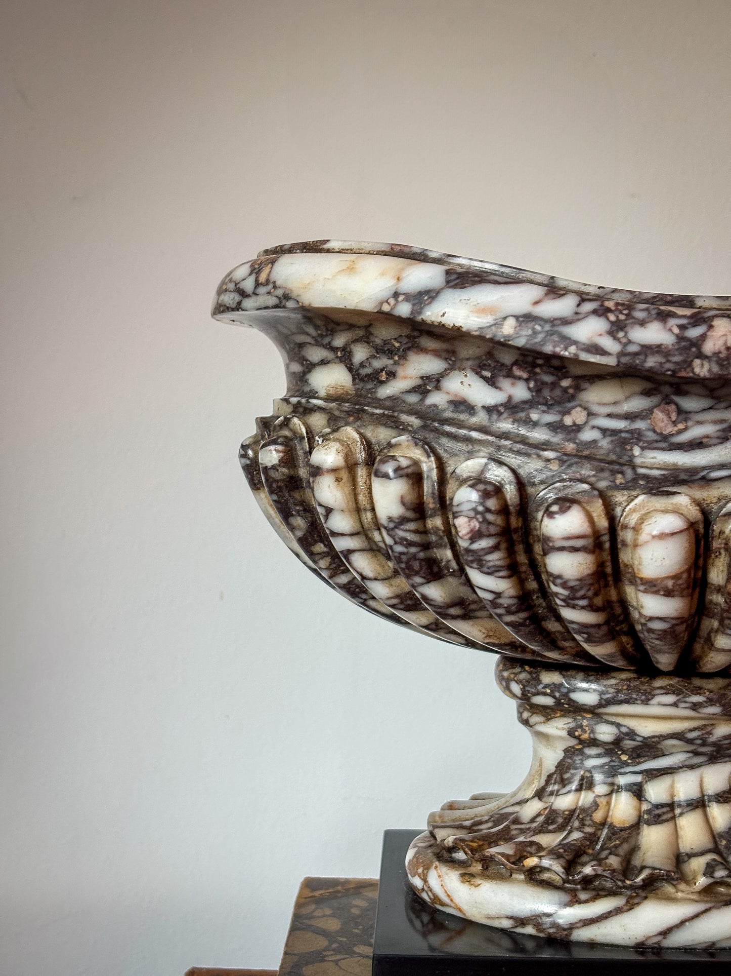 An Important Grand Tour Urn in Breccia di Sciro Marble
