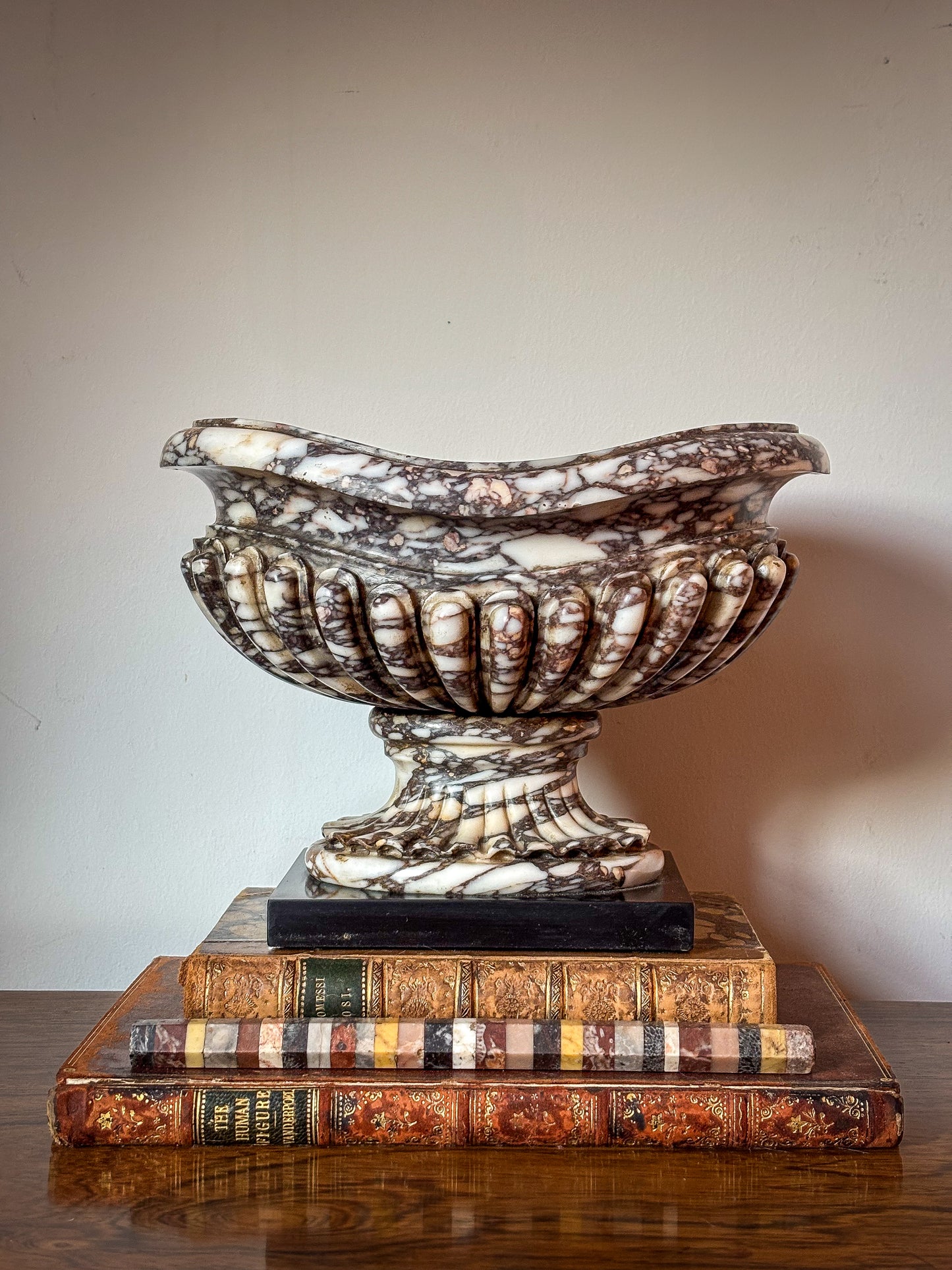 An Important Grand Tour Urn in Breccia di Sciro Marble