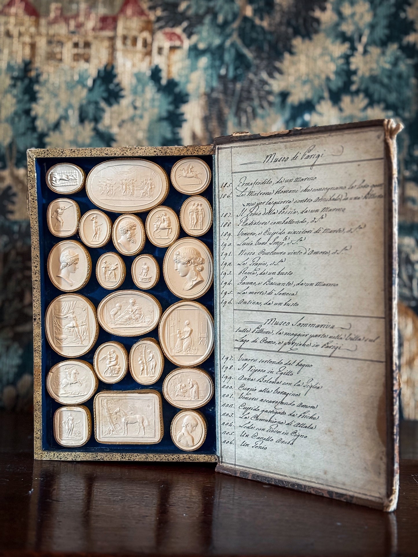 Grand Tour Book Intaglio Cameo of Classical Subjects Pietro Paoletti (1801–1847)