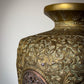 Indian repoussé brass vases