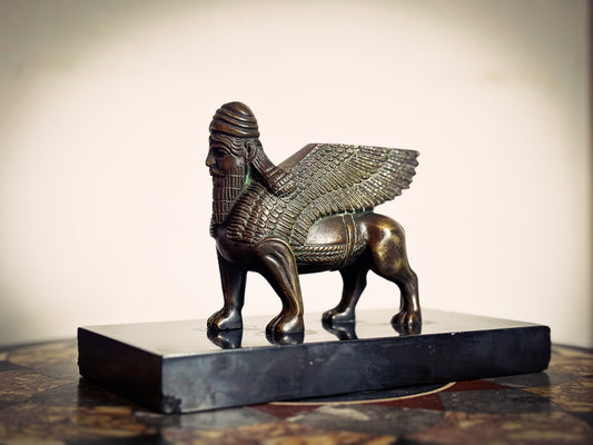 A Grand Tour Bronze of an Assyrian Lamassu