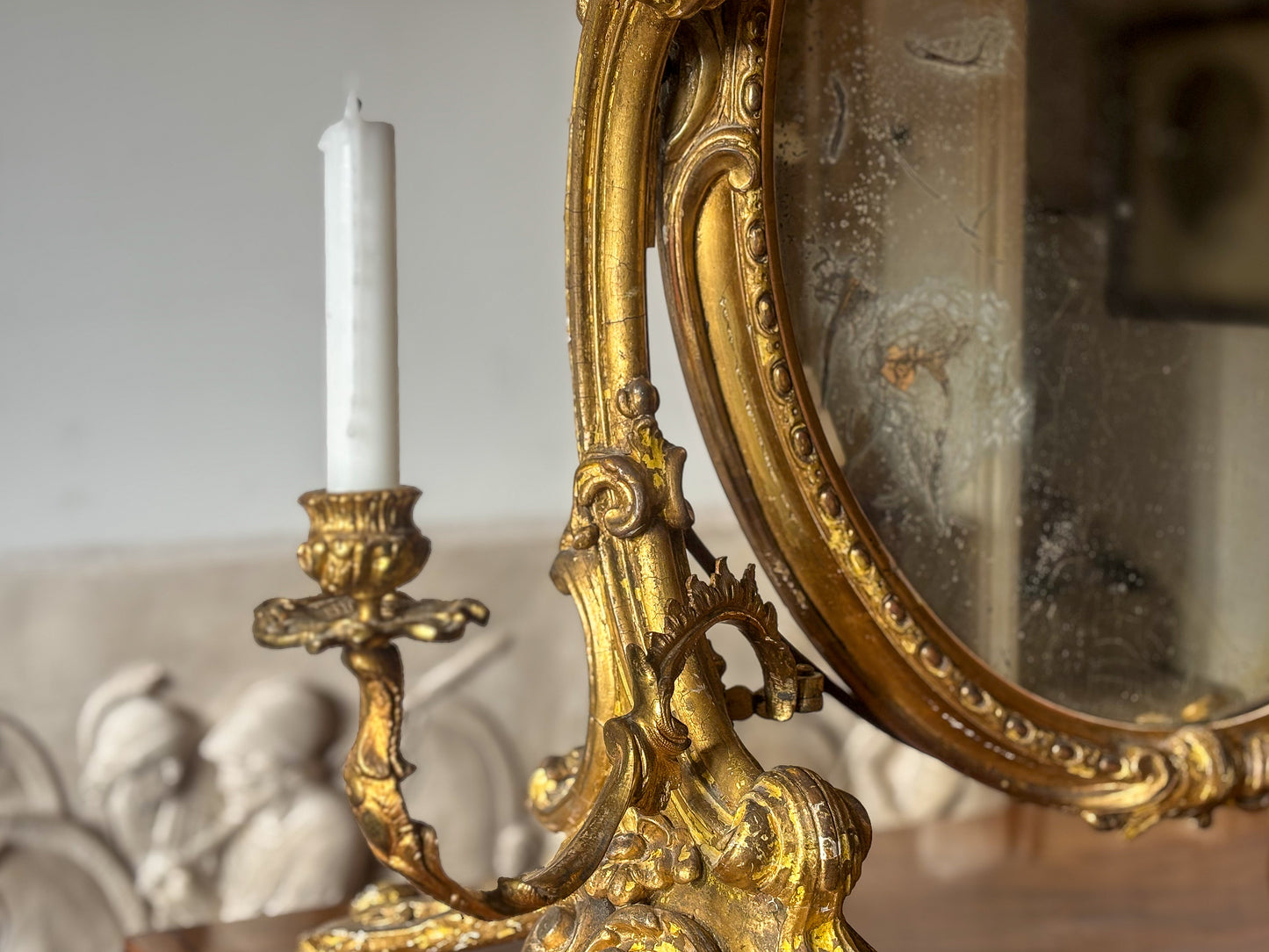 Rococo Revival table girandole mirror