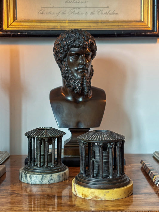 19th Century Grand Tour Bronze Temple of Hercules Victor