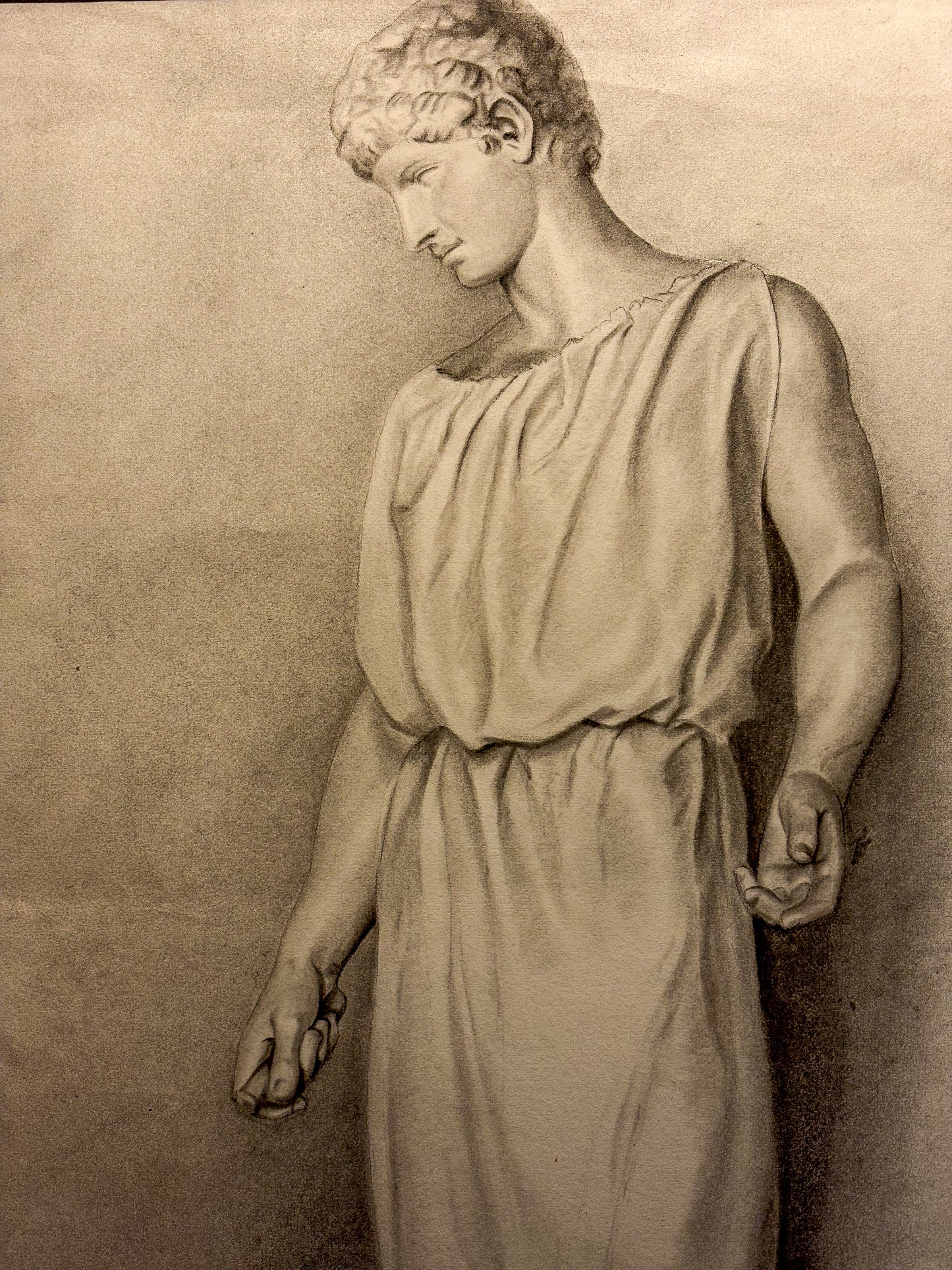 Cast drawing after the Capitoline Antinous