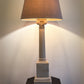 Large Neoclassical Alabaster Table Lamp