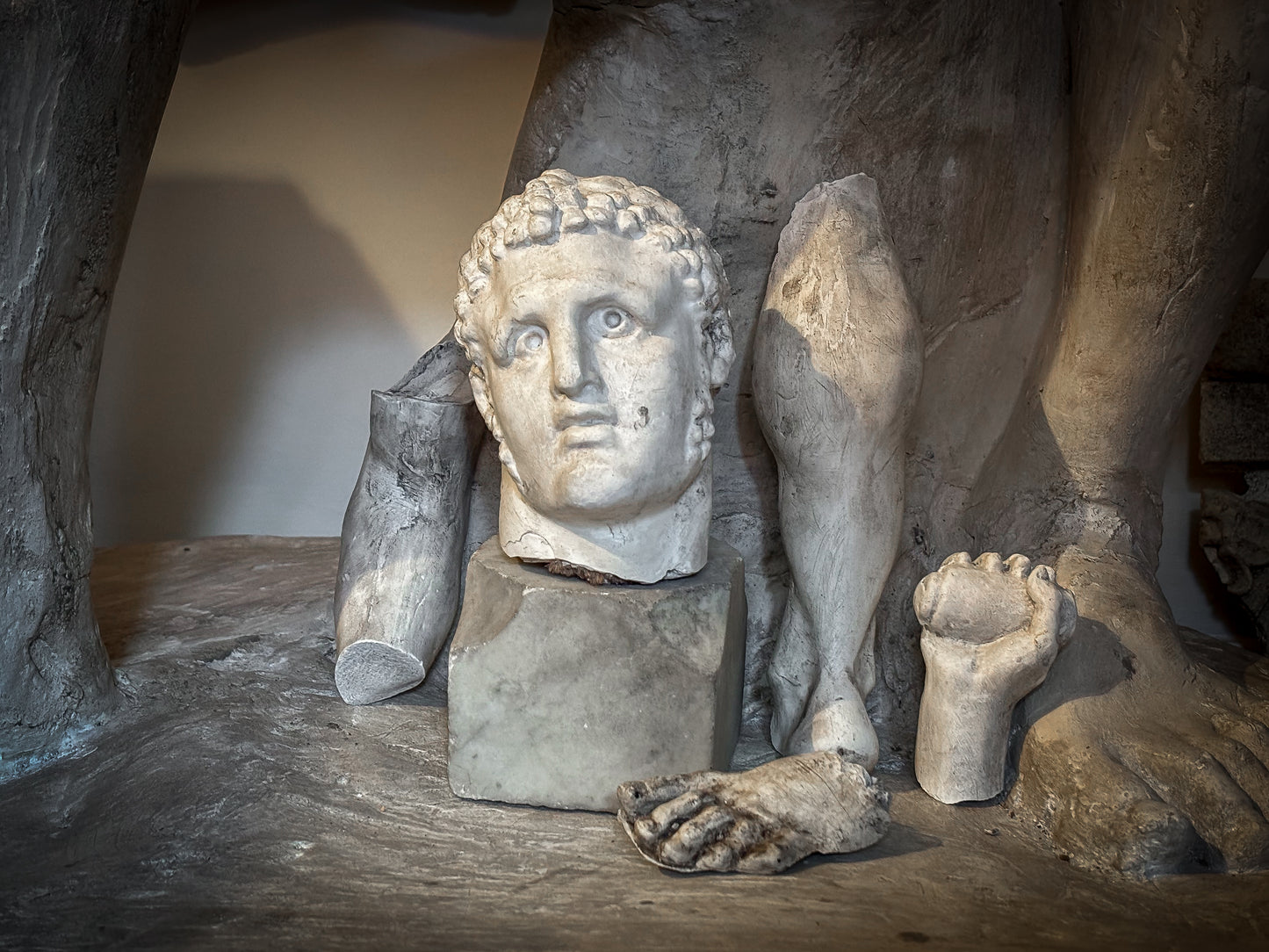 A Collection of Plaster Fragments after the Capitoline Hercules