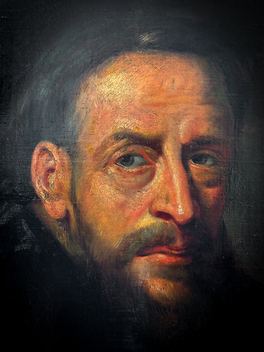 19th Century Oil on Canvas Portrait of a Capuchin Monk, after Rubens