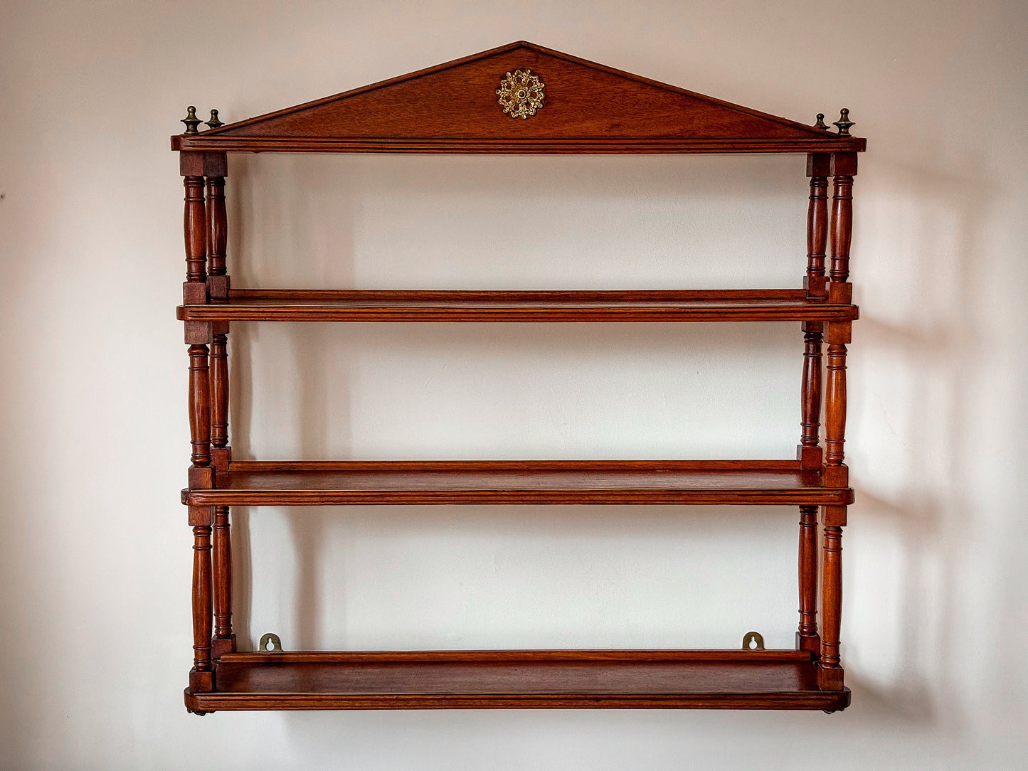 19th Century Mahogany Campaign Shelves