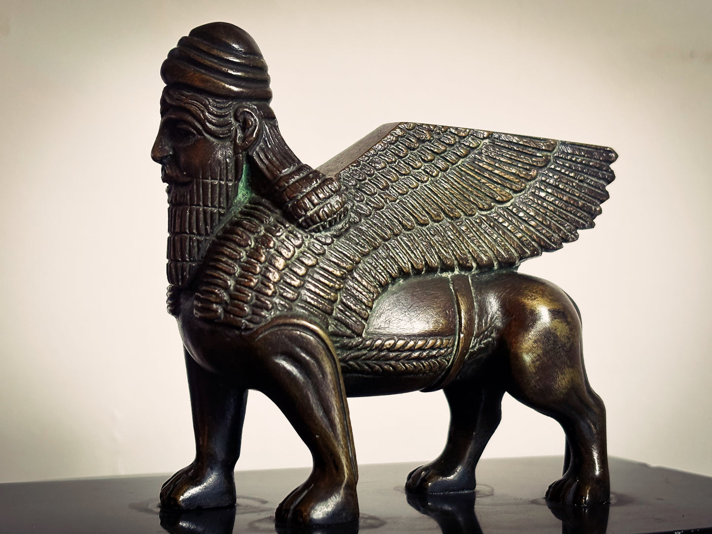 A Grand Tour Bronze of an Assyrian Lamassu