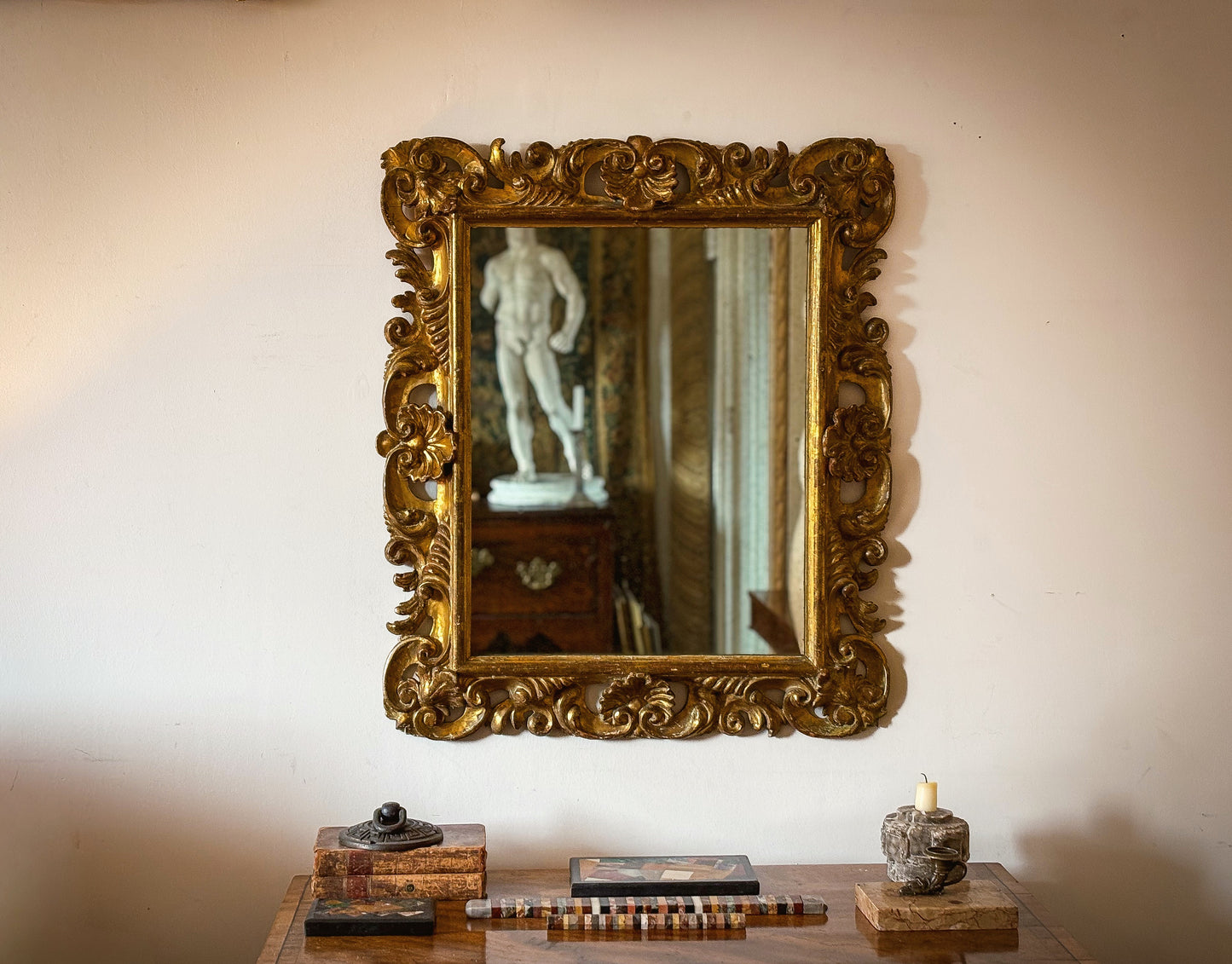 18th Century English George III Giltwood Mirror