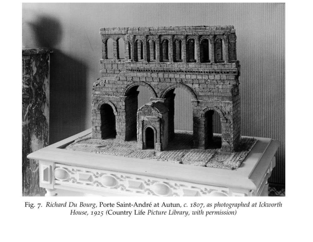 A Cork Model of the Porte Saint-André, Autun