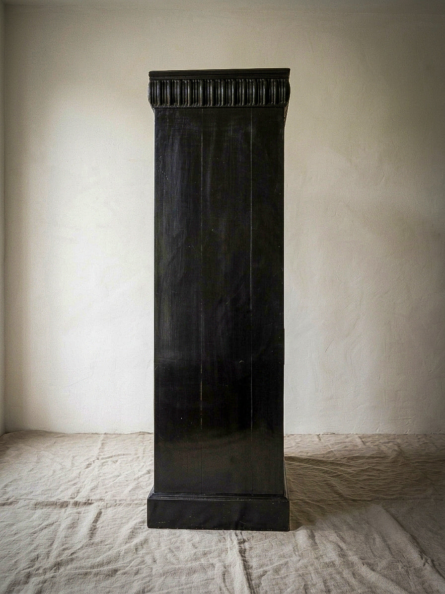 19th-century Aesthetic Movement ebonised bank of sixteen drawers