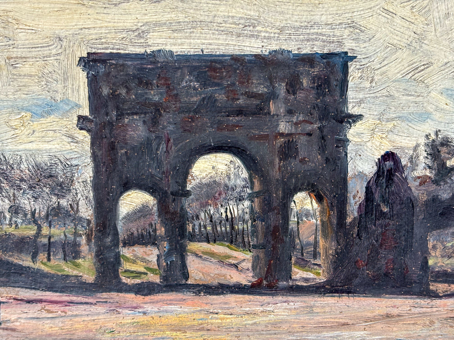 An Italian Study - The Arch of Constantine and the Meta Sudans, Rome 1876