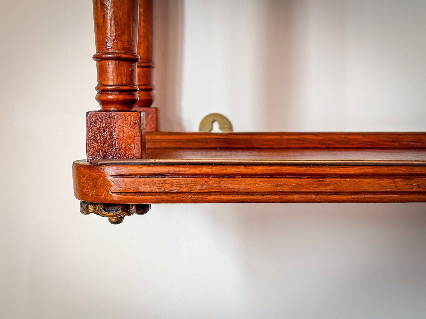 19th Century Mahogany Campaign Shelves