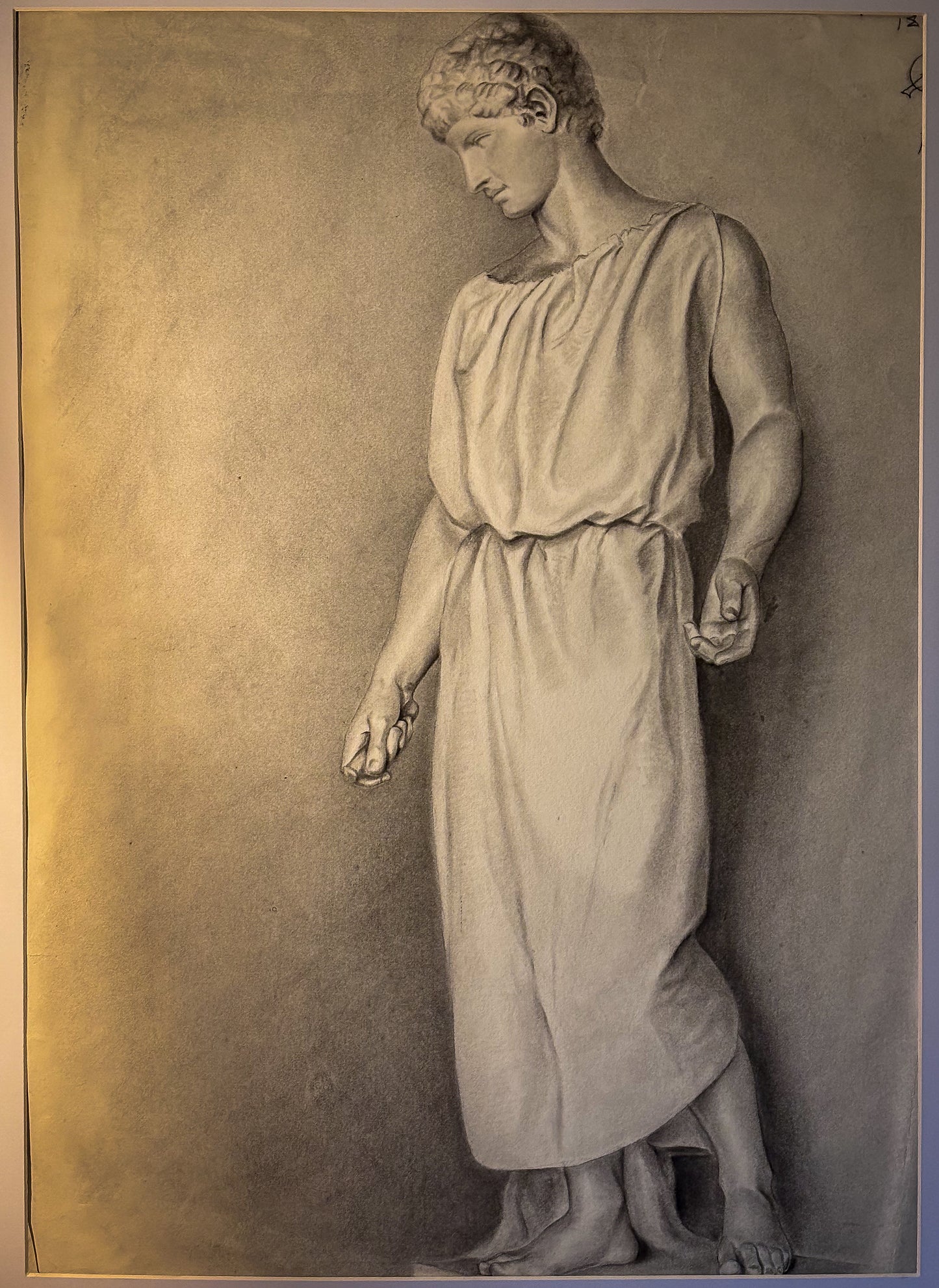 Cast drawing after the Capitoline Antinous