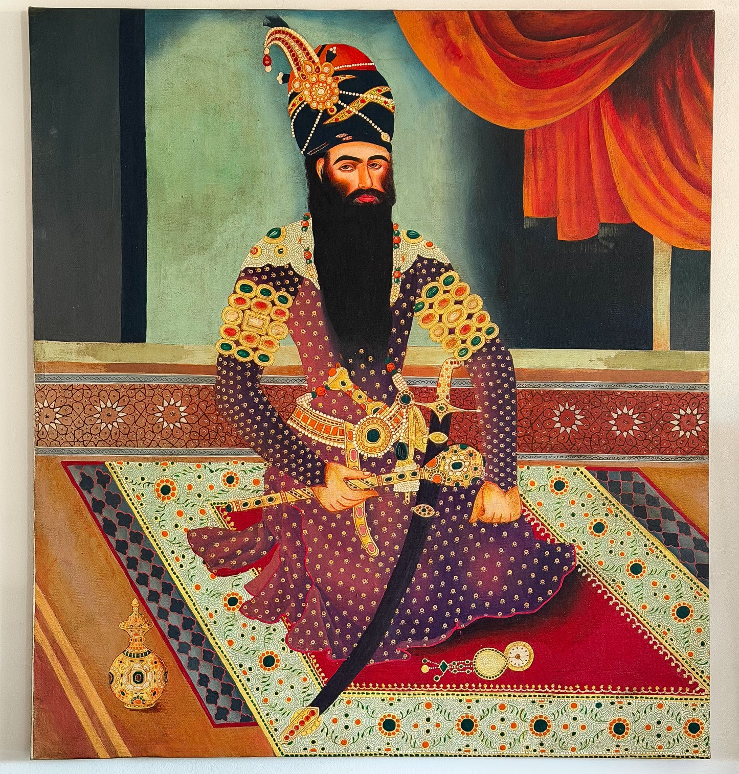 A Persian Portrait of Fath Ali Shah Qajar