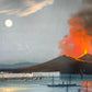 Pair of Neapolitan Gouaches of the 1855 Eruption of Vesuvius