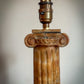 Early 20th-Century Italian Alabaster Ionic Lamp