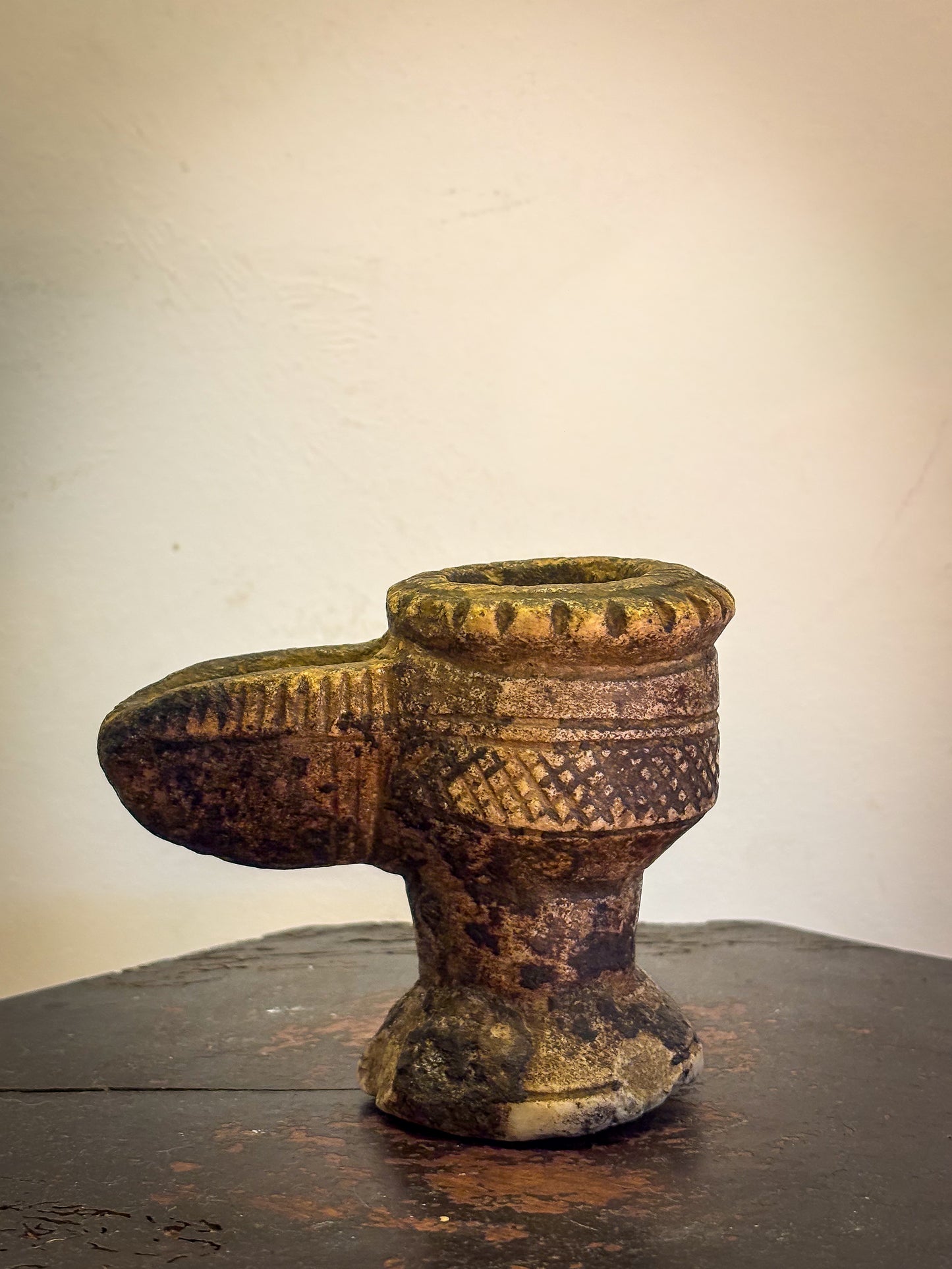 Medieval Islamic Steatite Oil Lamp c1300-1400