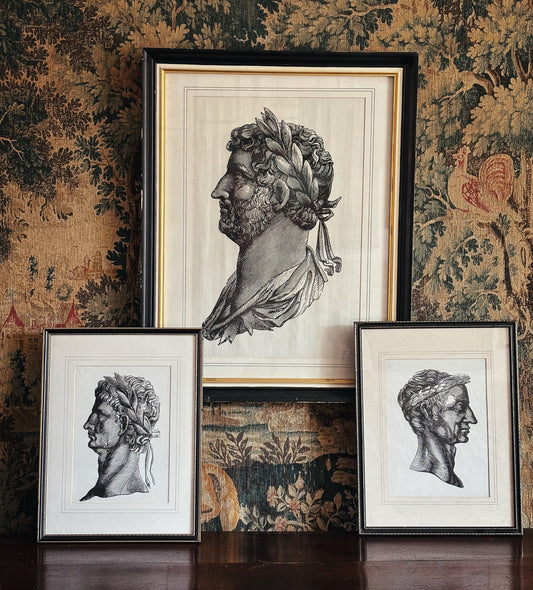 Neoclassical Roman Portraits on Silk