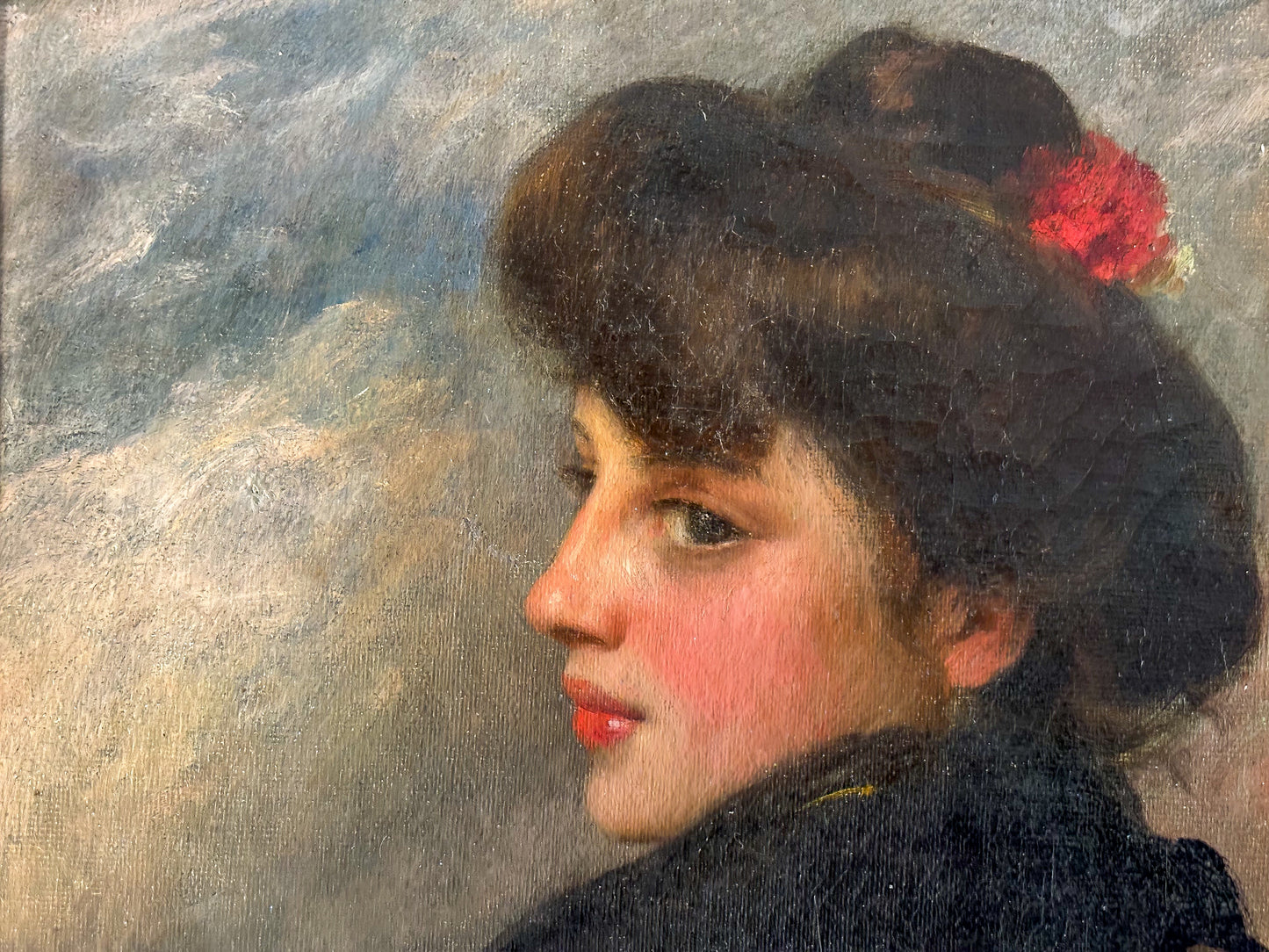 Joan Brull i Vinyoles (1863–1912)- Portrait of a Young Spanish Woman