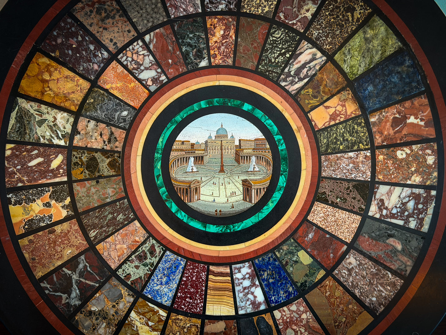 19th Century Italian Grand Tour Commesso di Marmi Specimen Marble Table Top