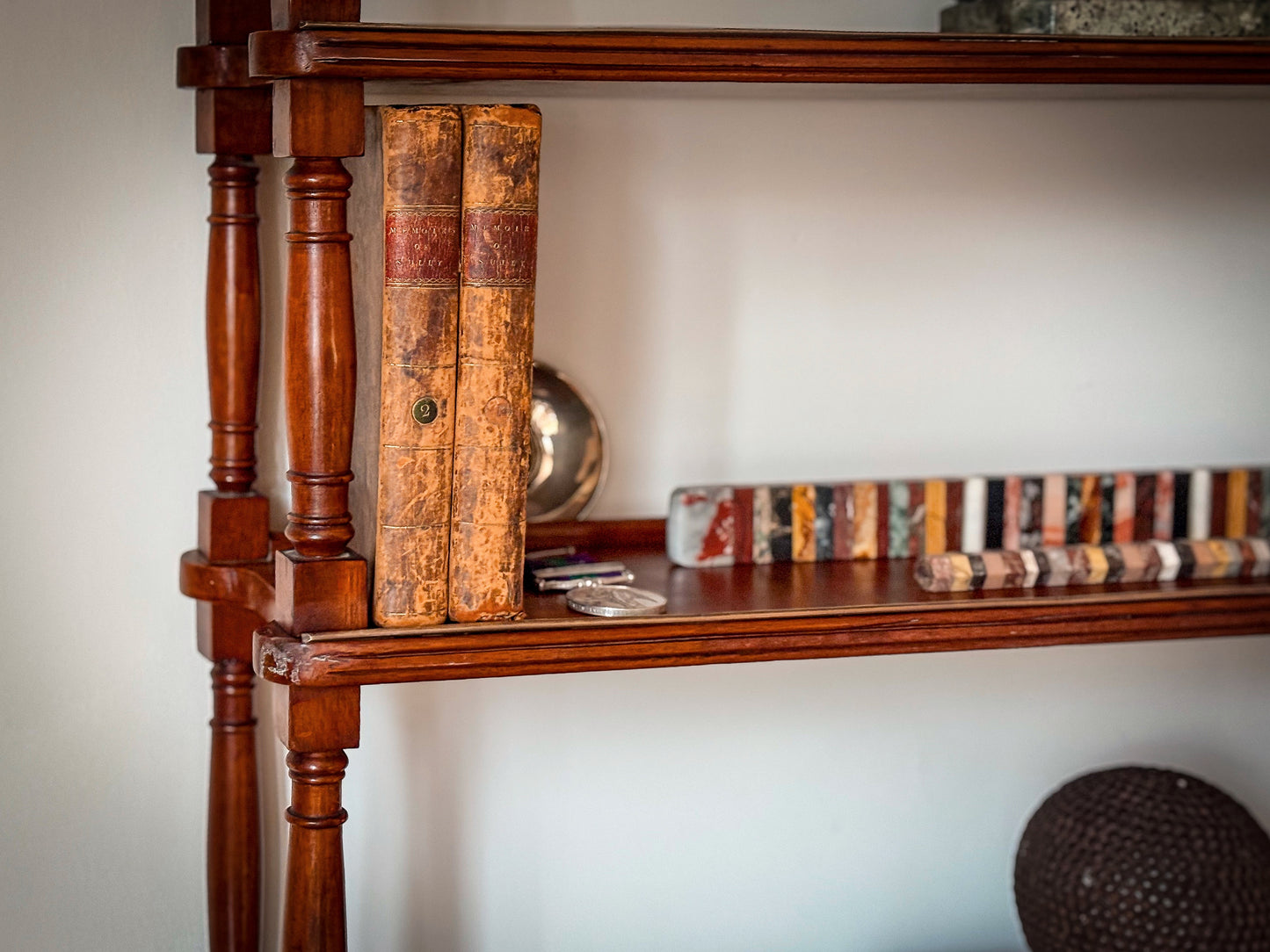 19th Century Mahogany Campaign Shelves
