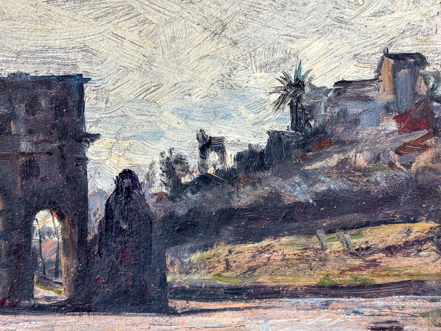 An Italian Study - The Arch of Constantine and the Meta Sudans, Rome 1876