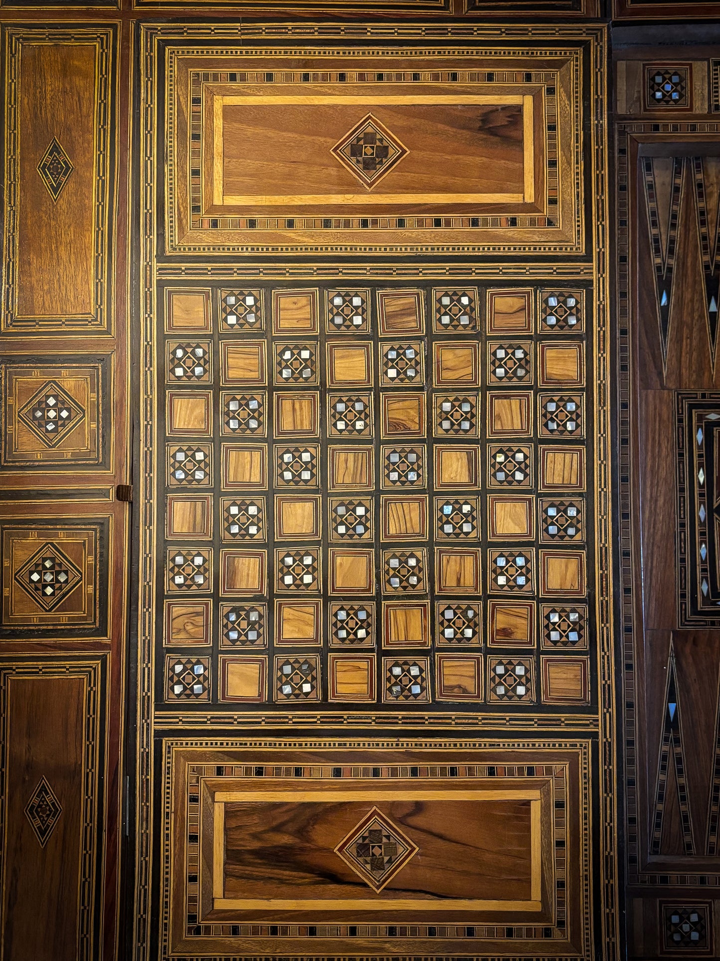 Fine Syrian Mother-of-Pearl Marquetry Games Table