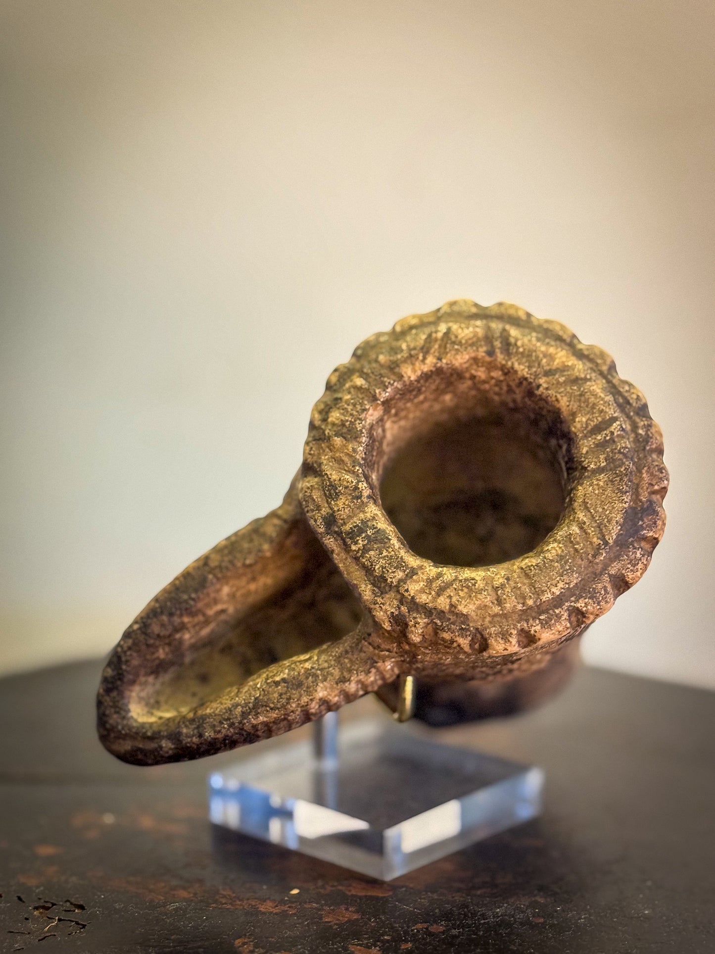 Medieval Islamic Steatite Oil Lamp c1300-1400