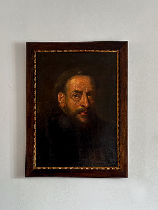 19th Century Oil on Canvas Portrait of a Capuchin Monk, after Rubens
