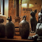 Egyptian Revival Carved Stone Canopic Jars