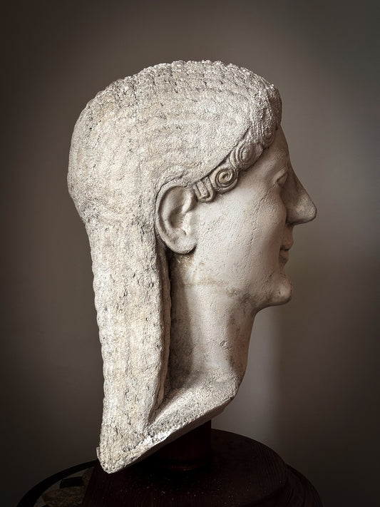 Archaic Greek Kouros Head