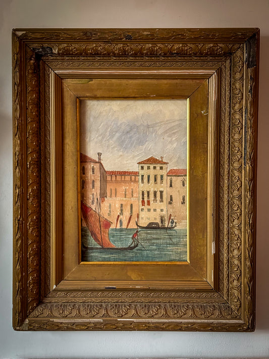 George Sherwood Hunter (1846–1919) Venice – Canal Scene with Gondola