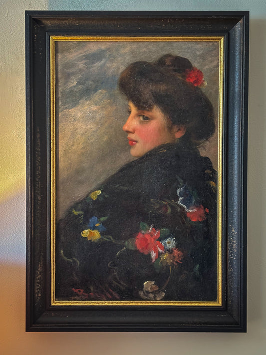 Joan Brull i Vinyoles (1863–1912)- Portrait of a Young Spanish Woman
