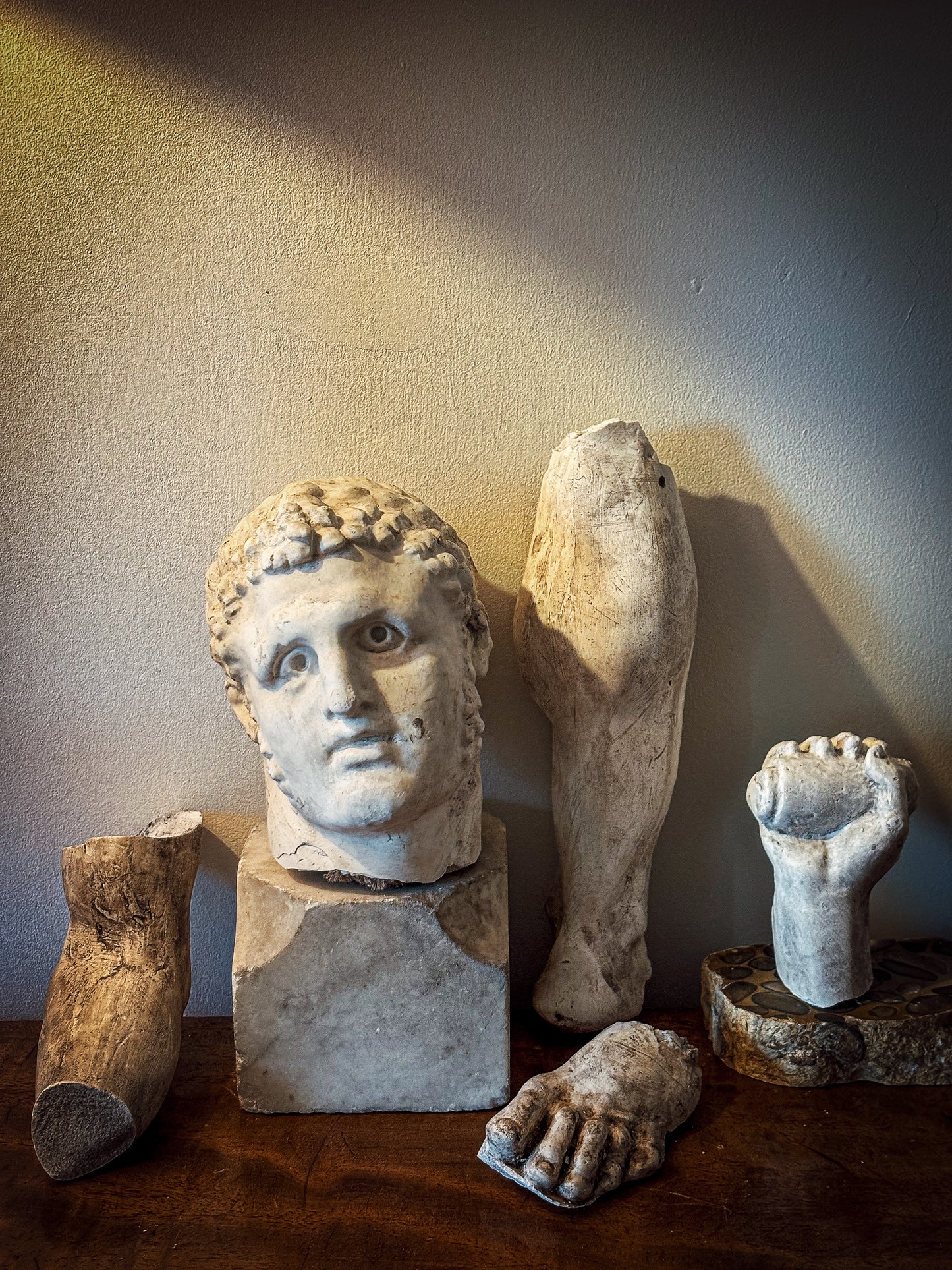 A Collection of Plaster Fragments after the Capitoline Hercules