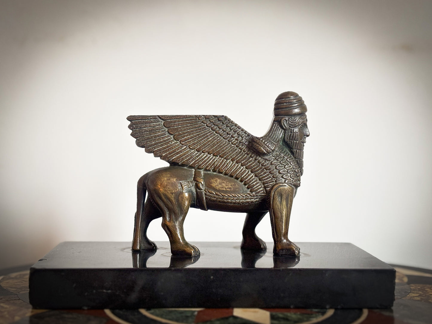 A Grand Tour Bronze of an Assyrian Lamassu