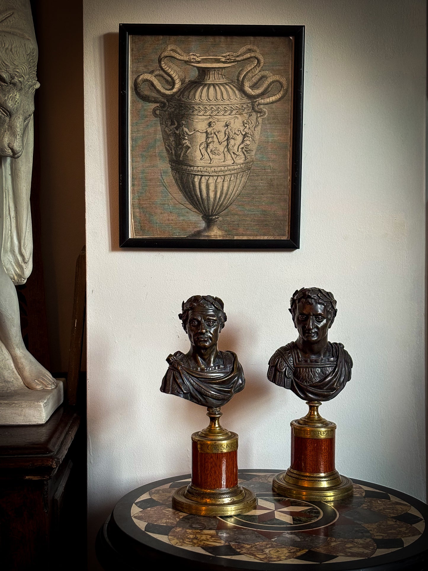A 19th Century Pair of Grand Tour Bronze Busts