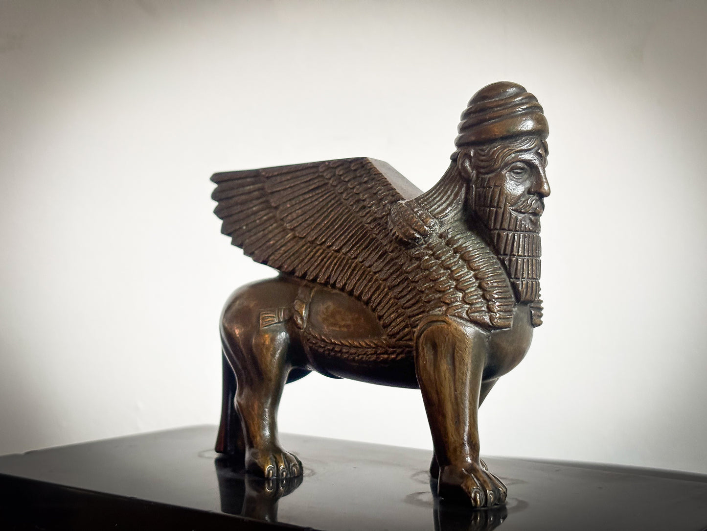 A Grand Tour Bronze of an Assyrian Lamassu