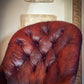 A fine William IV Period English Leather Library Armchair