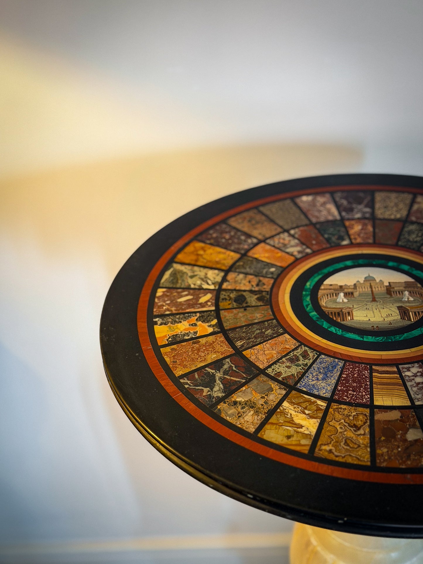 19th Century Italian Grand Tour Commesso di Marmi Specimen Marble Table Top